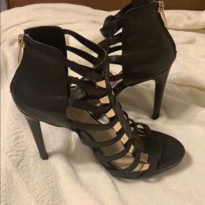Jessica Simpson Black Leather Heels